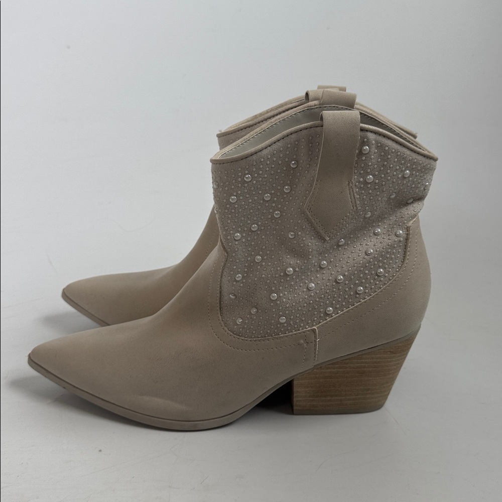 NWT MIA Lauanne Cream Western Boots Size 10 - Picture 5 of 9